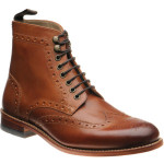 Herring Ambleside II brogue boots in Light Brown Calf