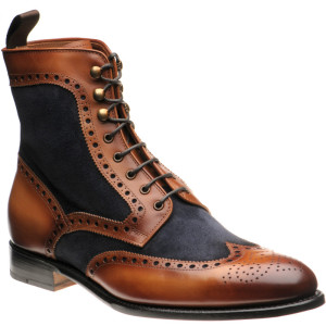 Brogue Boots Boots Navy Zoey Leather Brogue Boots Blue - Main Image