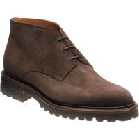 herring hook in dark brown suede