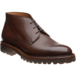Herring Hook rubber-soled Chukka boots in Dark Brown Grain