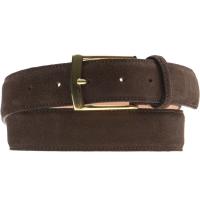 herring westminster belt in dark brown suede
