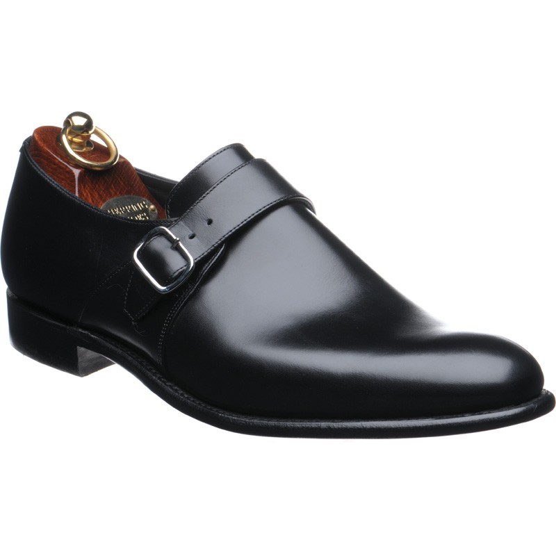 Herring shoes | Herring Premier | Asquith monk shoes in Black Calf at ...