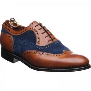 Herring Fencote in Chestnut calf and Navy suede