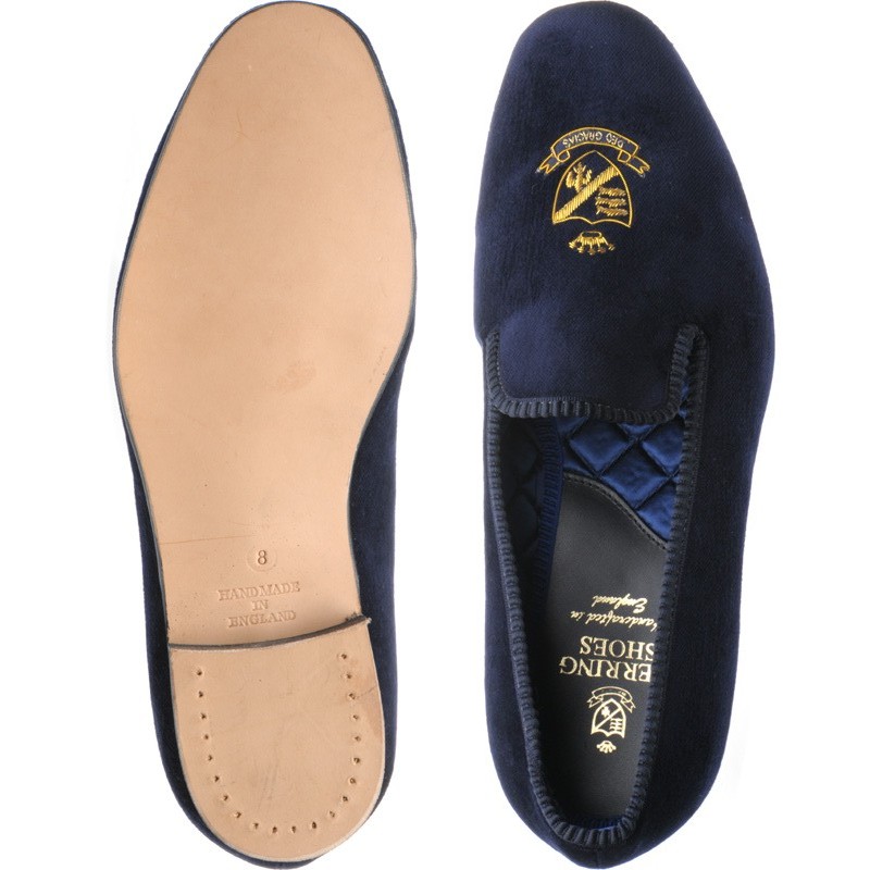 Centrum planer kærtegn Herring shoes | Herring Velvet Slipper | Monarch slippers in Navy Velvet at Herring  Shoes