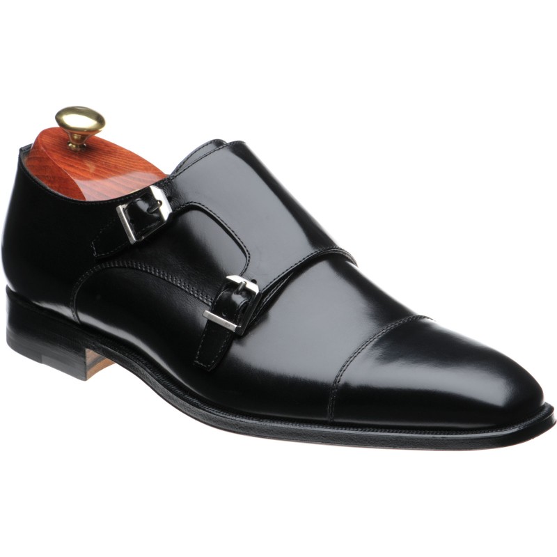 Stemar shoes | Stemar Seconds | Genova double monk shoes in Black Calf ...