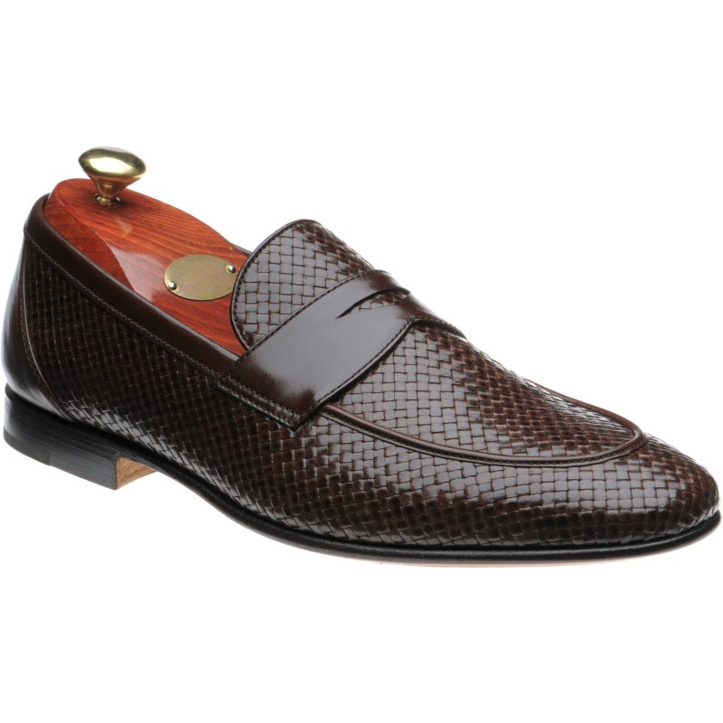 Stemar shoes | Stemar | Viareggio loafers in Brown Weave at Herring Shoes