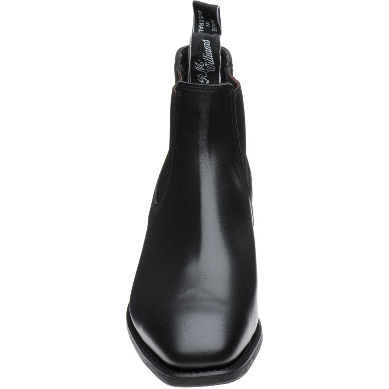 RM Williams 6.5 Comfort Craftsman Boots Black Leather Slip-On