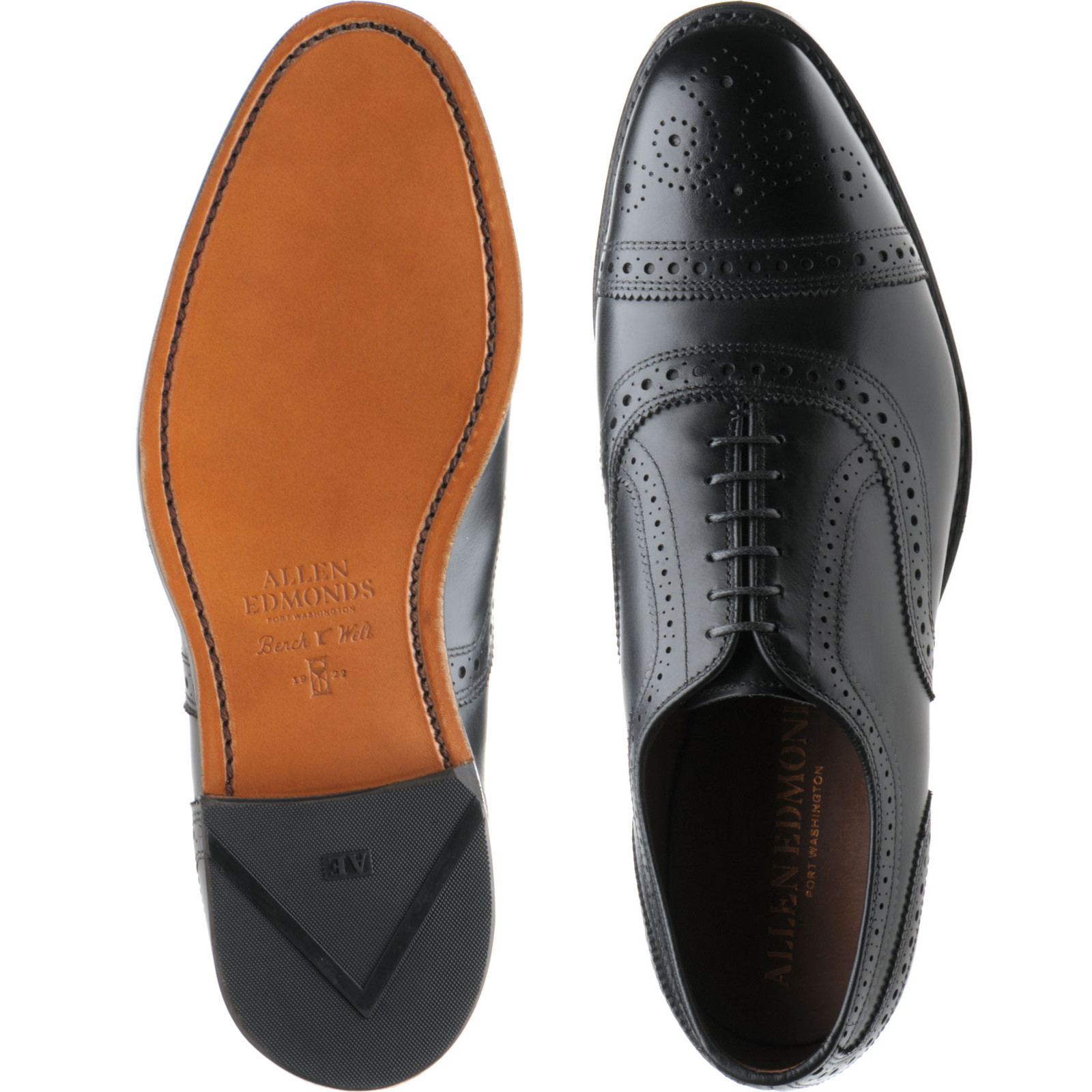 Allen Edmonds shoes | Allen Edmonds Sale | Strand brogues in Black Calf ...