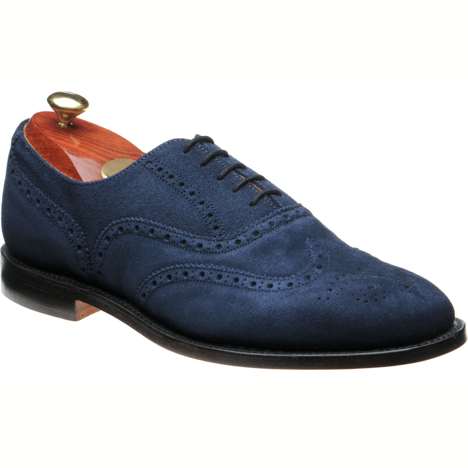 NPS shoes | NPS Sale | Churchill brogues in Navy Suede at Herring Shoes