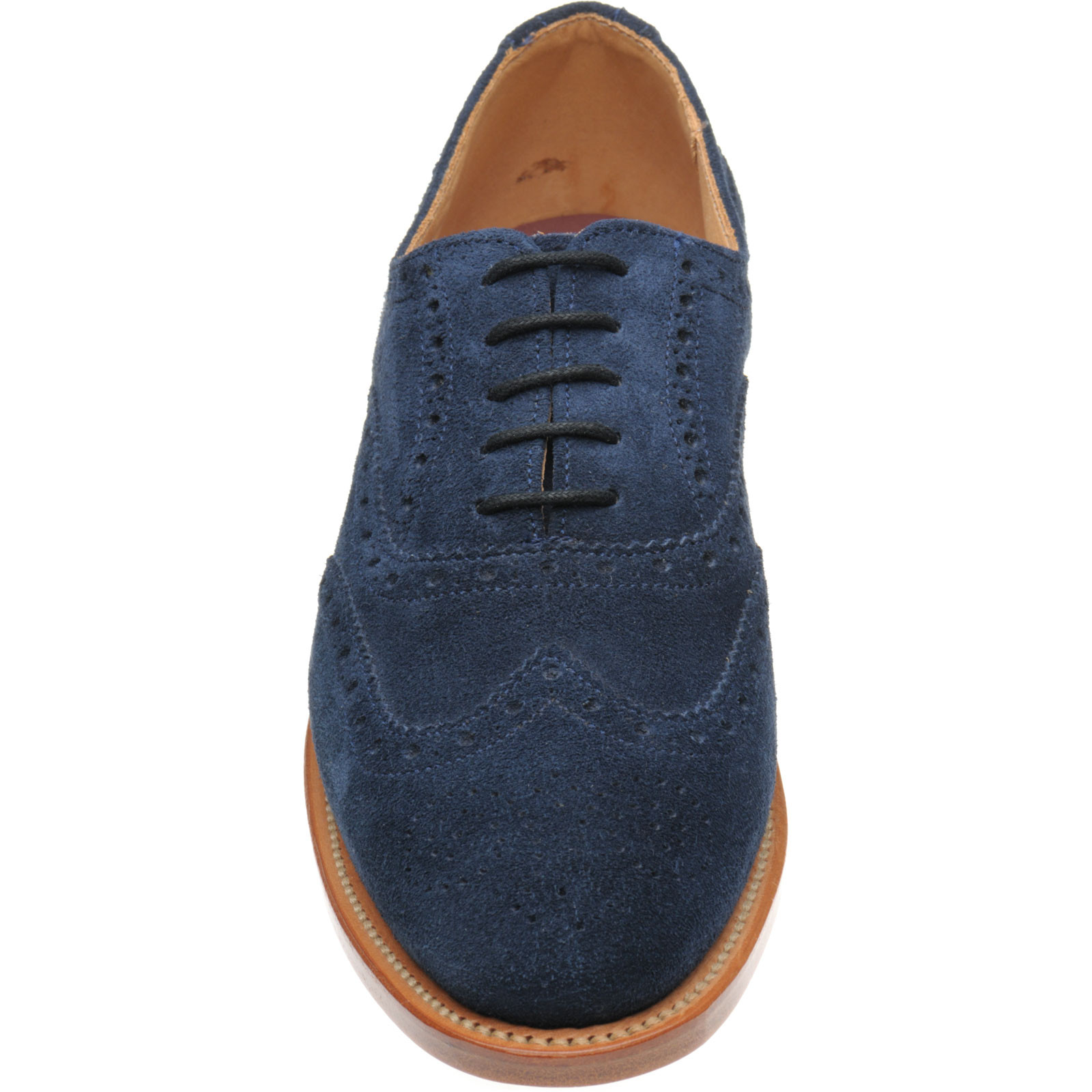 NPS shoes | NPS Sale | Charlotte ladies brogues in Midnight Blue Suede ...