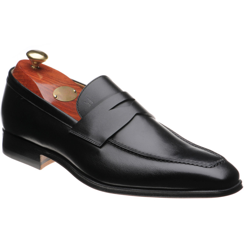 Moreschi shoes | Moreschi Sale | Sofia loafers in Black Calf at Herring ...