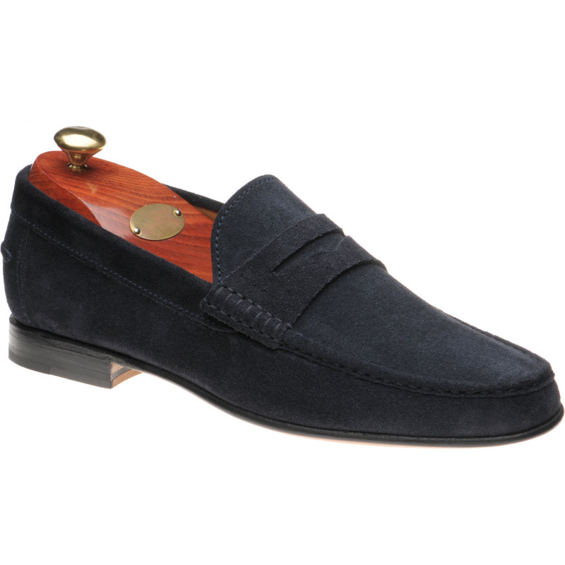 Moreschi shoes | Moreschi | Calvi loafers in Blue Suede at Herring Shoes