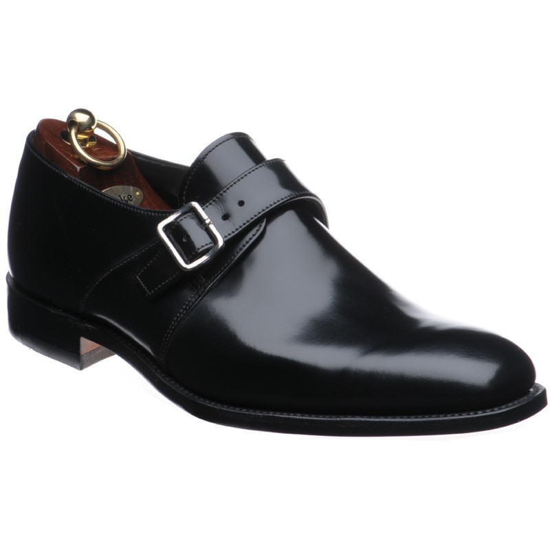 Loake shoes | Loake Shoemaker | McDowell monk shoes in Black Polished ...