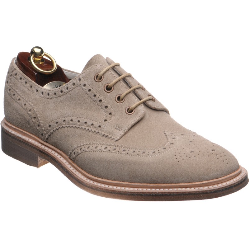 Loake shoes | Loake Sale | Jack brogues in Sand Suede at Herring Shoes