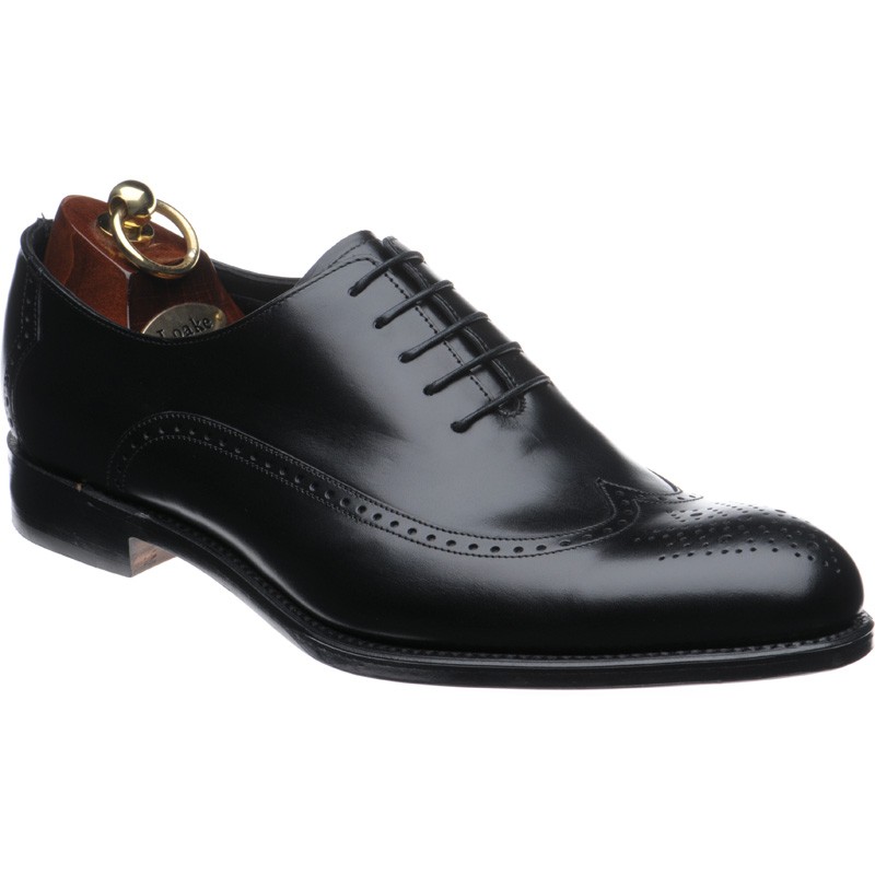Loake shoes | Loake 1880 | Beaufort brogues in Black Calf at Herring Shoes