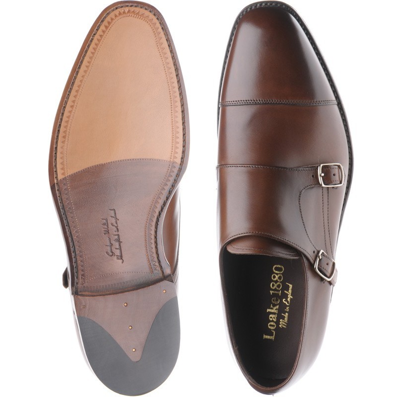 Cannon double monk shoes in Dark Brown 