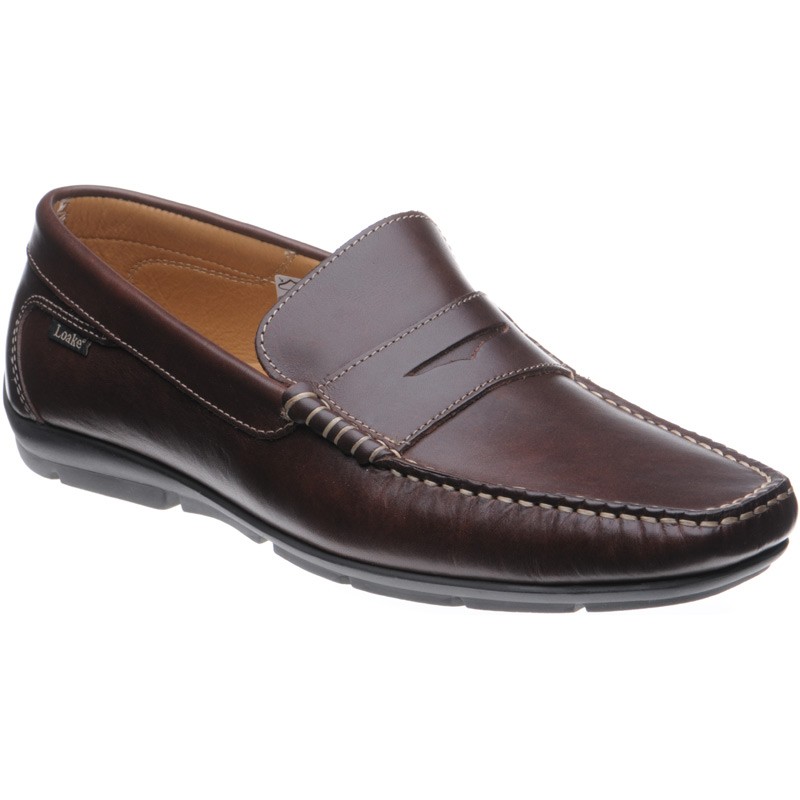 Loake shoes Loake Lifestyle Mallory rubbersoled loafers in Dark Brown at Herring Shoes