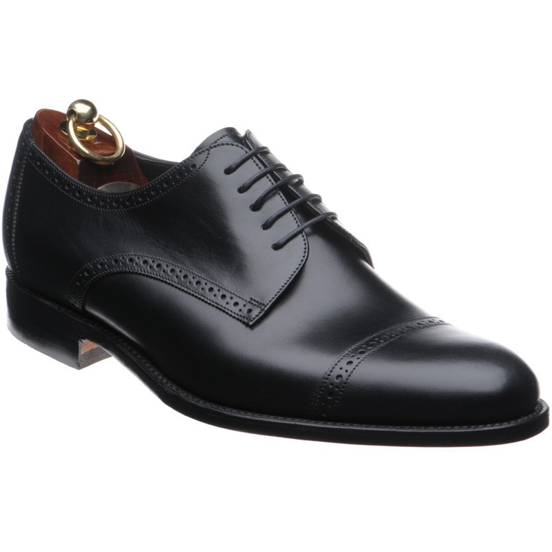 Loake shoes | Loake Evolution | Guildhall semi-brogues in Black Calf at ...