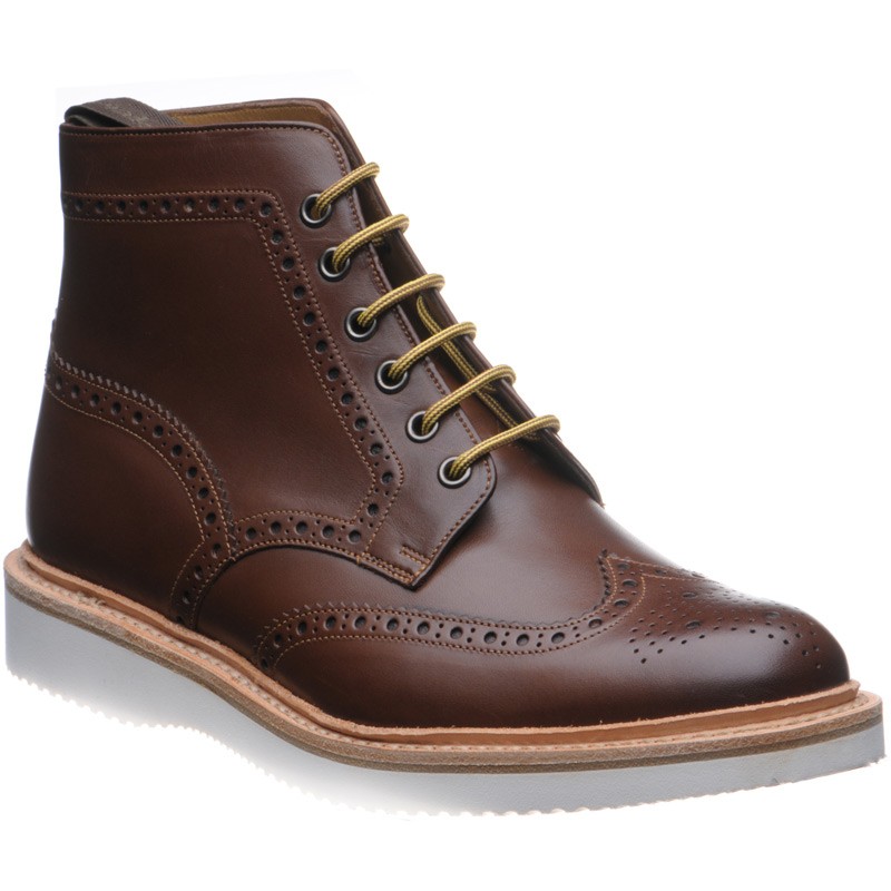 Loake shoes | Loake Design | Maitland rubber-soled boots in Dark Brown ...