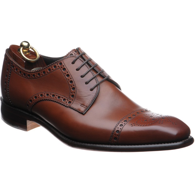 Loake shoes | Loake 1880 Classic | Byron semi-brogues in Mahogany Calf ...
