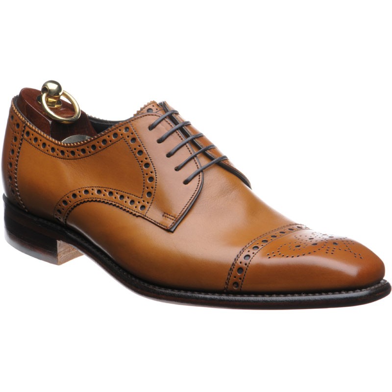 Loake shoes | Loake 1880 Classic | Byron semi-brogues in Tan Calf at ...