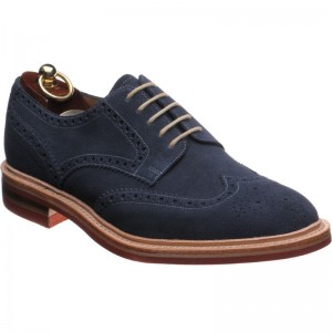Loake Leamington in Navy Suede
