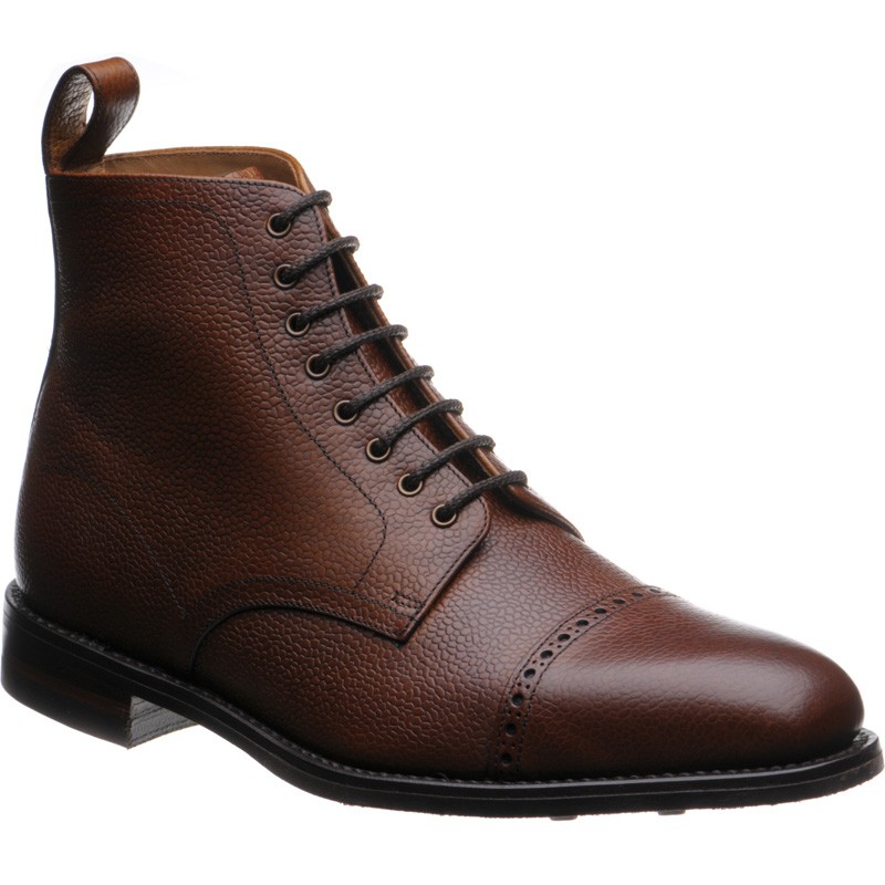 Loake shoes | Loake 1880 | Hyde rubber-soled boots in Brown Grain at ...