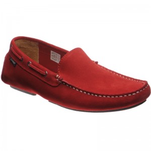 Loake Donington in Red Suede