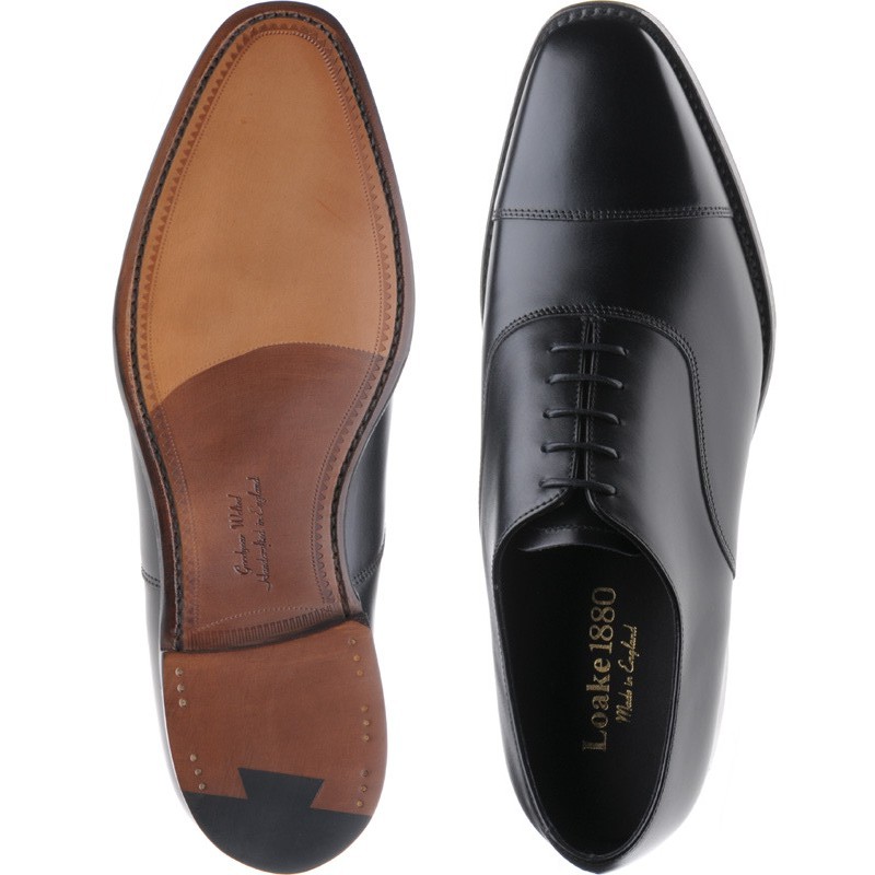 Loake shoes | Loake 1880 | Rothschild Oxfords in Black Calf at Herring ...