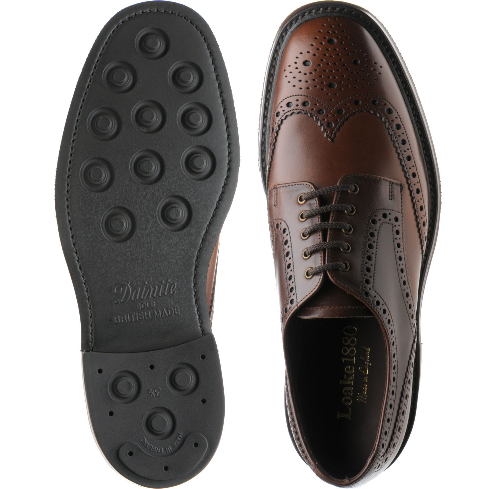 rubber sole brown brogues