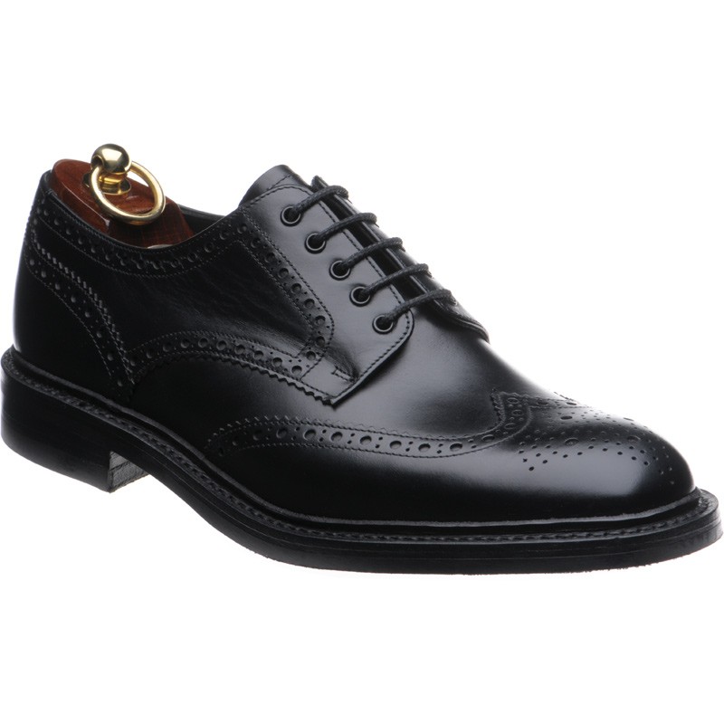 rubber-soled brogues in Black Calf at 
