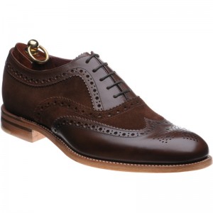 Loake Thompson in Dark Brown Calf and Suede