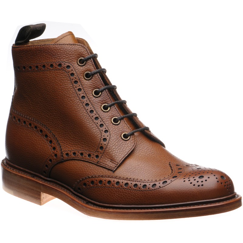 Cogswell brogue boots in Brown Grain at 