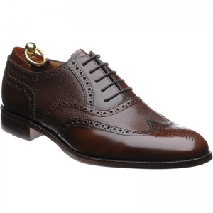 Loake Lowick in Dark Brown Polished and Grain