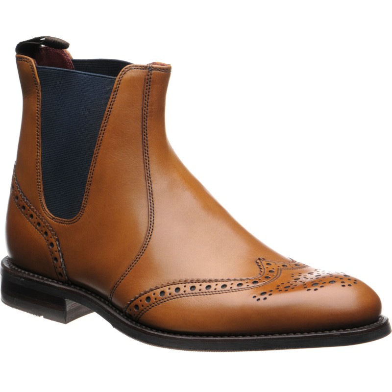 Loake shoes | Loake Design | Hoskins rubber-soled brogue boots in Tan ...