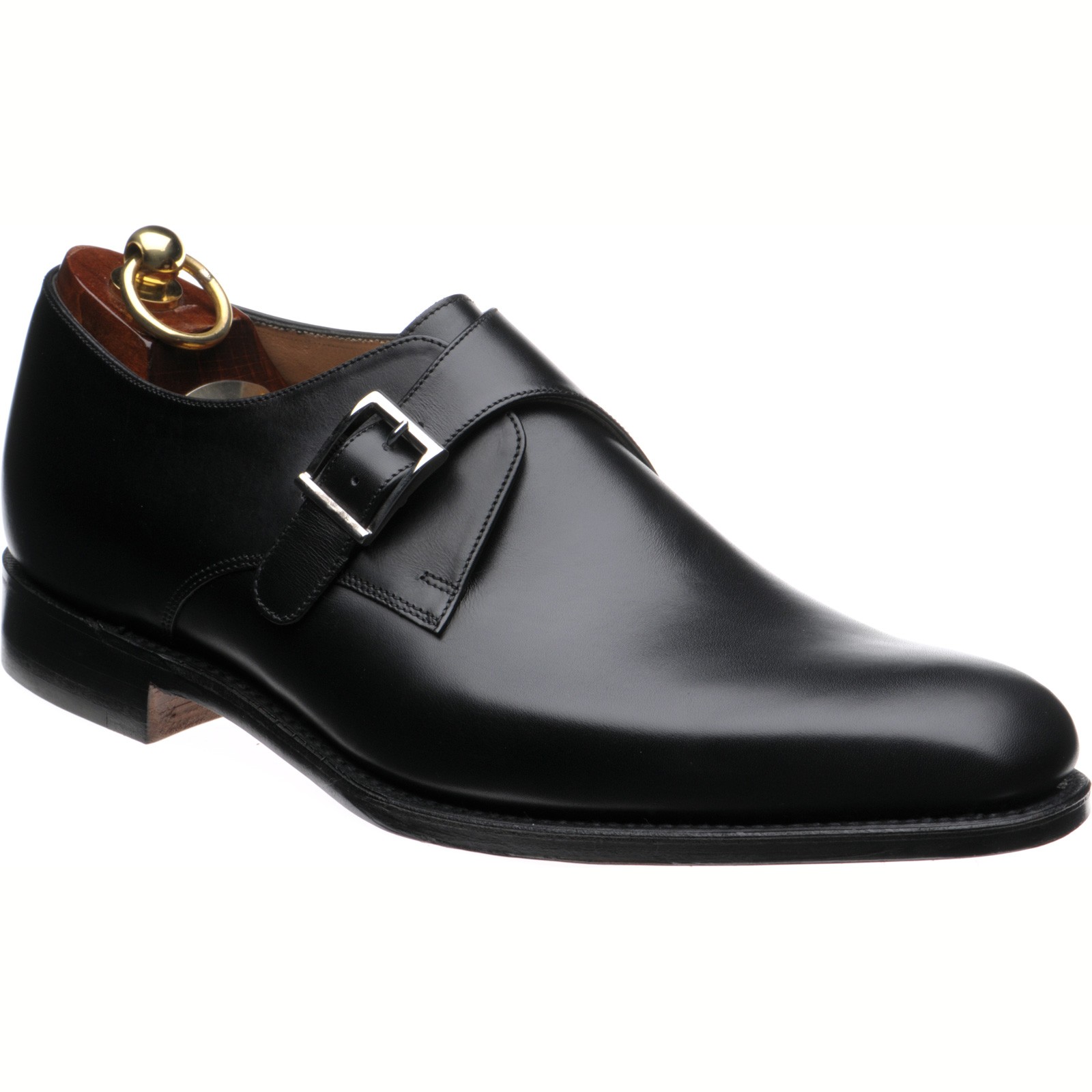 Loake shoes | Loake 1880 Classic | Medway monk shoes in Black Calf at ...