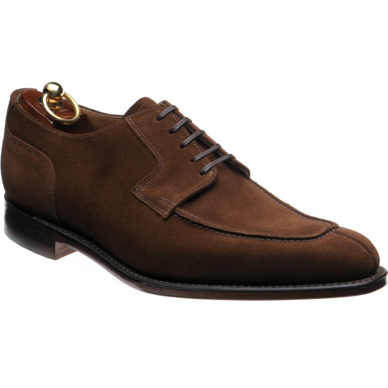 loake brown leather derby shoes