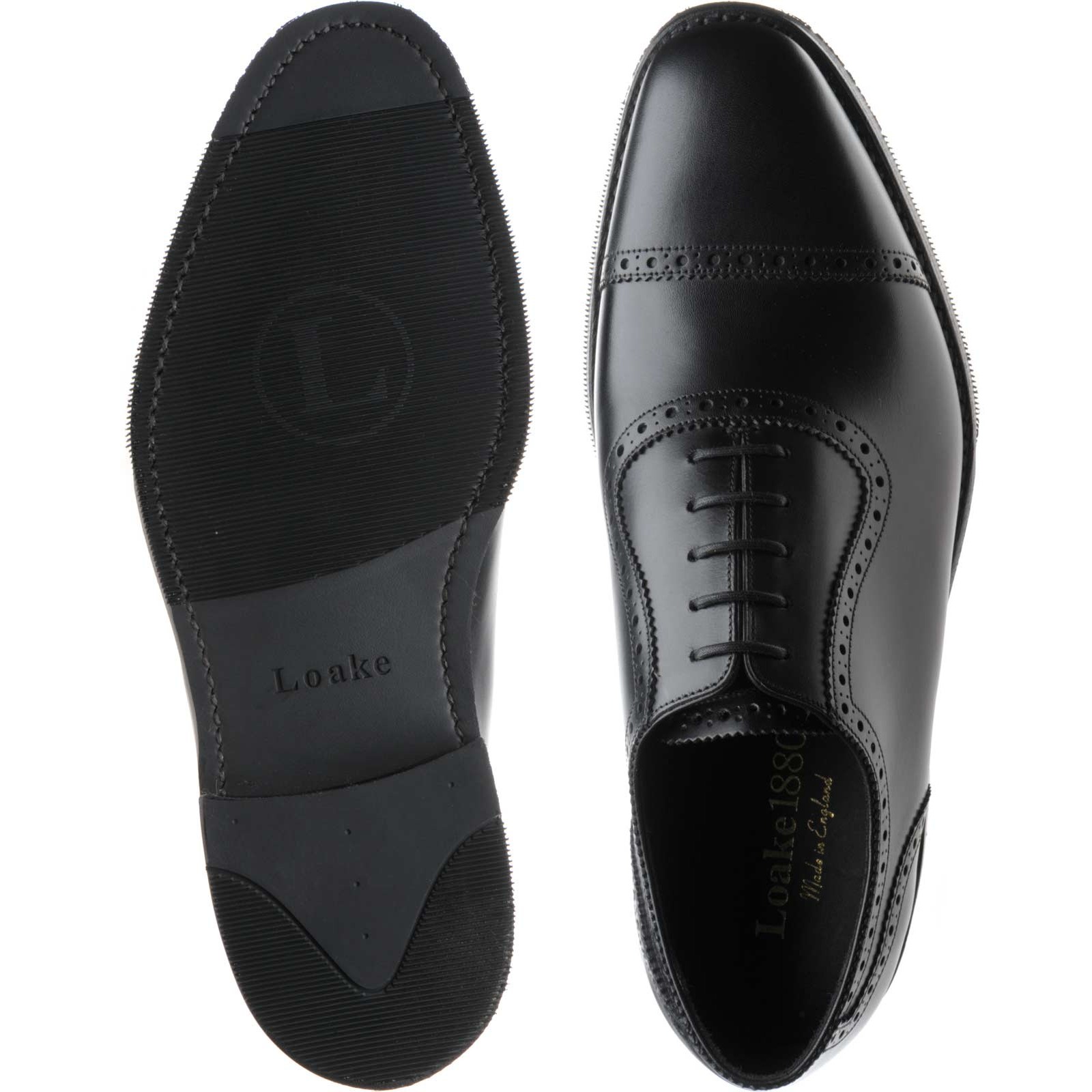 Loake shoes | Loake 1880 Classic | Fleet rubber-soled semi-brogues in ...