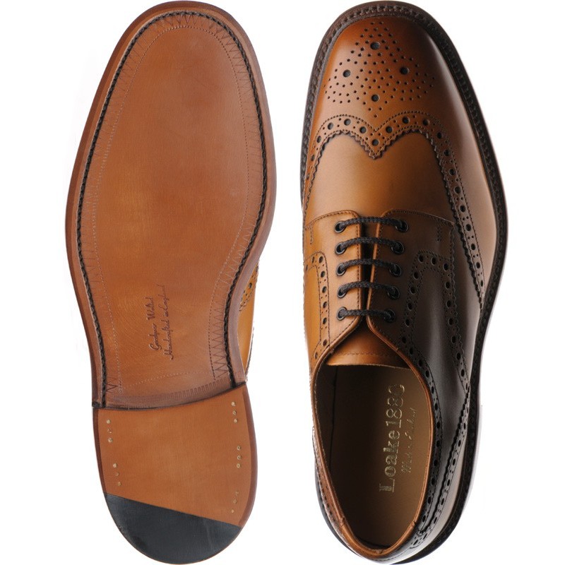 Loake shoes | Loake 1880 | Chester brogues in Tan Burnished calf at ...