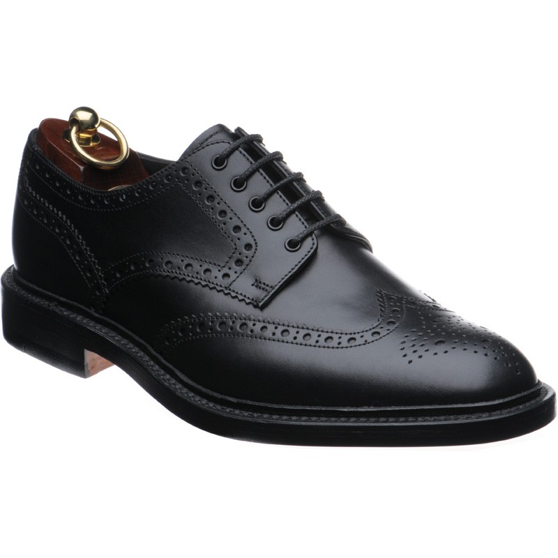 Loake shoes | Loake 1880 | Chester brogues in Black Calf at Herring Shoes