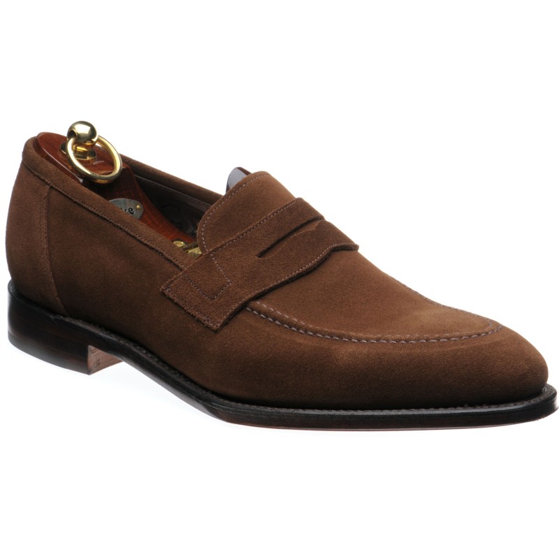 Loake shoes | Loake Sale | Anson loafers in Brown Suede at Herring Shoes