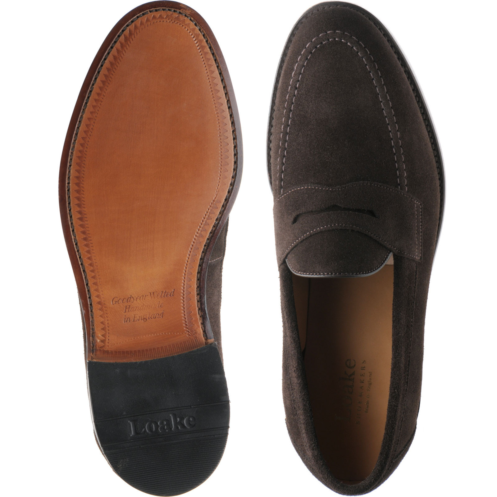 Loake shoes Loake Professional Imperial loafers in Dark Brown Suede at Herring Shoes