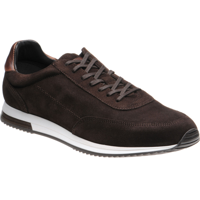 Loake shoes | Loake Lifestyle | Bannister rubber-soled trainers in Choc ...
