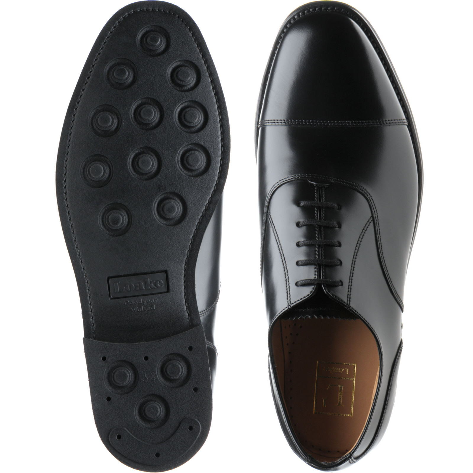 Loake shoes | Loake Professional | 300 rubber-soled Oxfords in Black ...