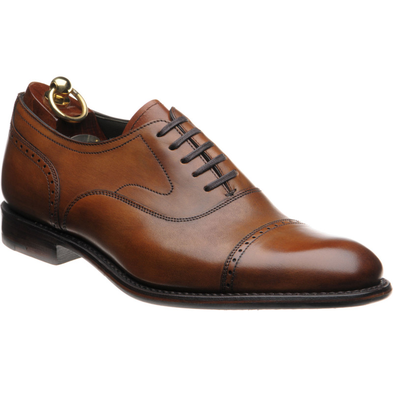 Loake shoes | Loake Sale | Hughes hybrid-soled semi-brogues in Chestnut ...