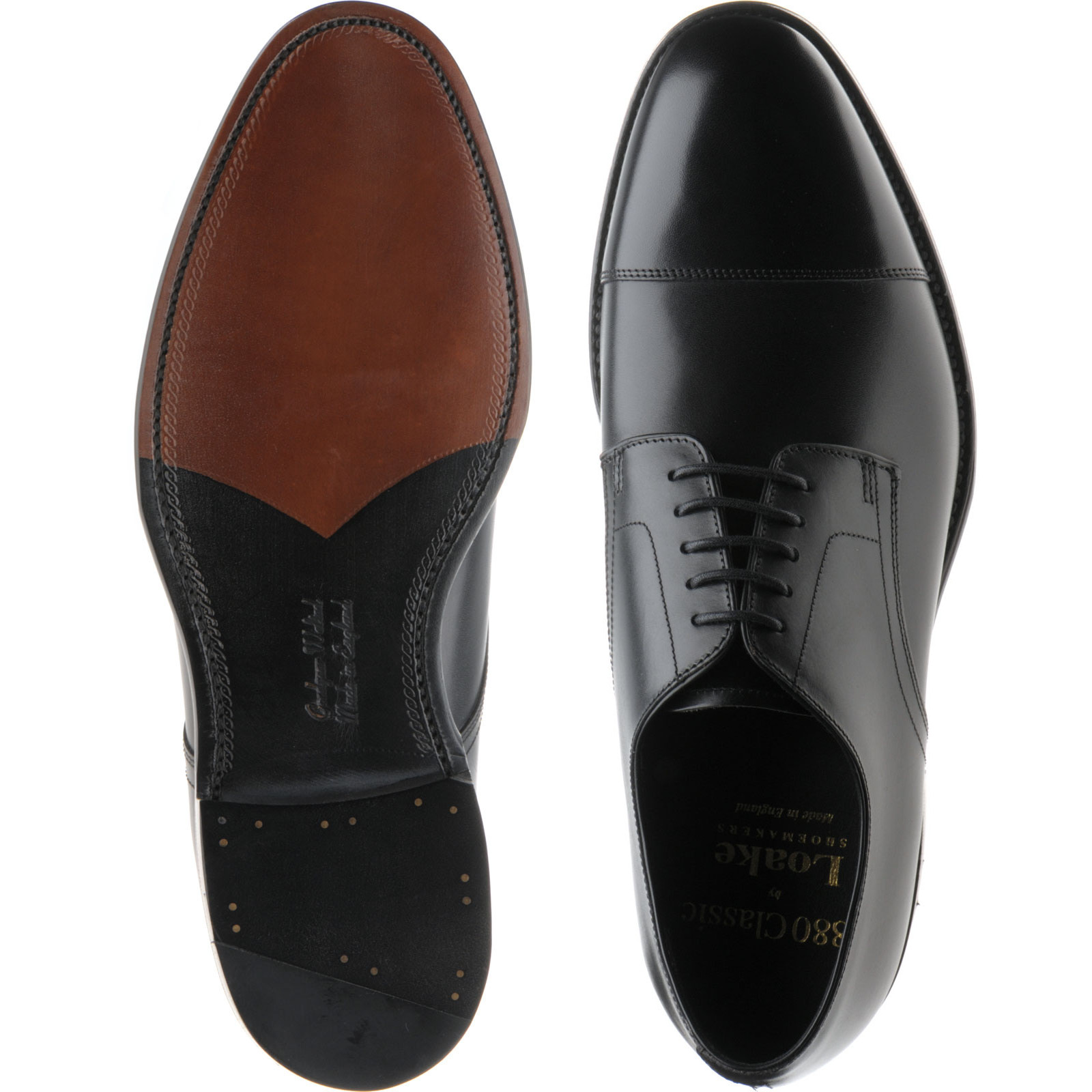 Loake shoes | Loake 1880 | Petergate in Carbon Black Calf at Herring Shoes