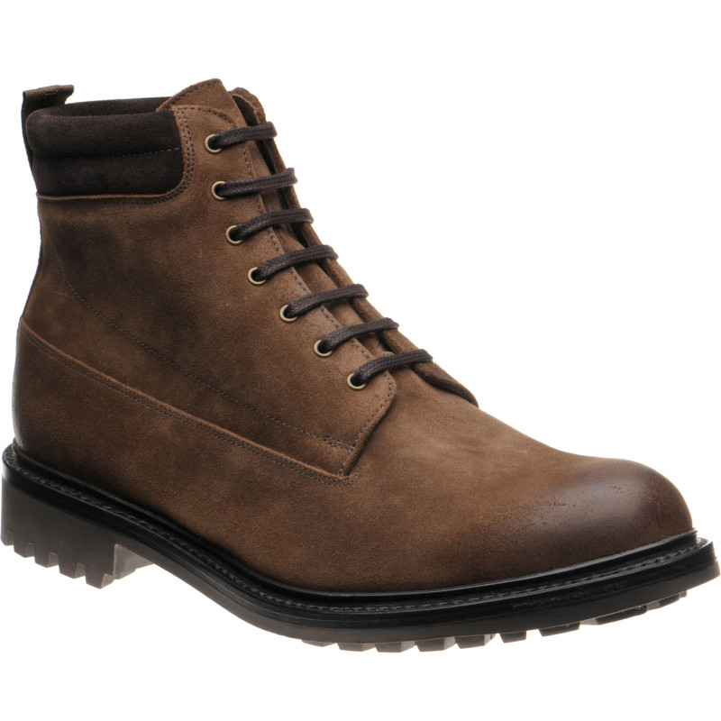 Loake shoes Loake Sale Kirkby rubber soled boots in Brown Burnished Suede at Herring Shoes