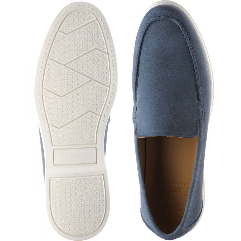 Loake shoes | Loake Lifestyle | Tuscany rubber-soled loafers in Denim ...