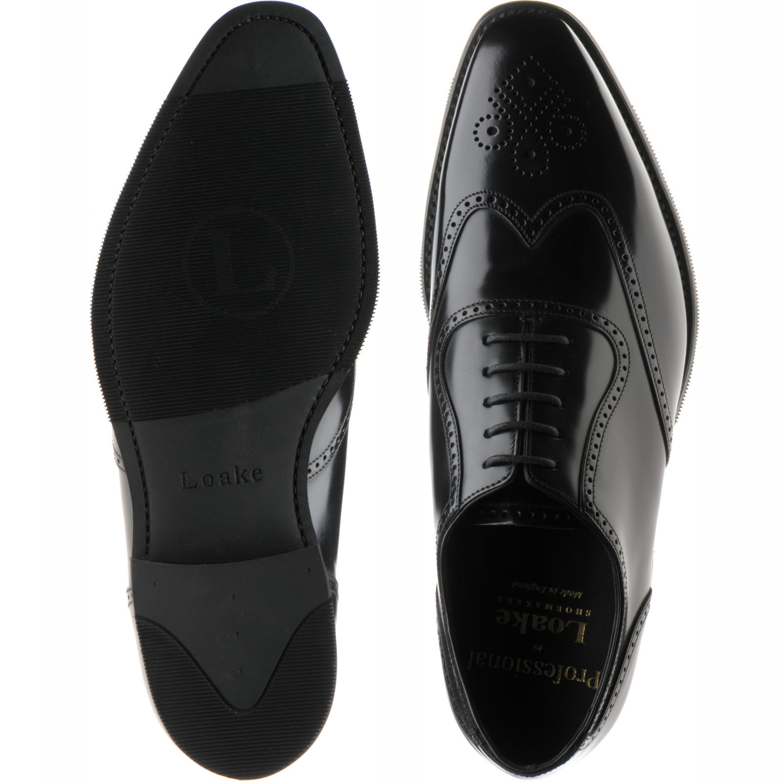 Loake shoes | Loake Professional | Tay in Black Polished at Herring Shoes