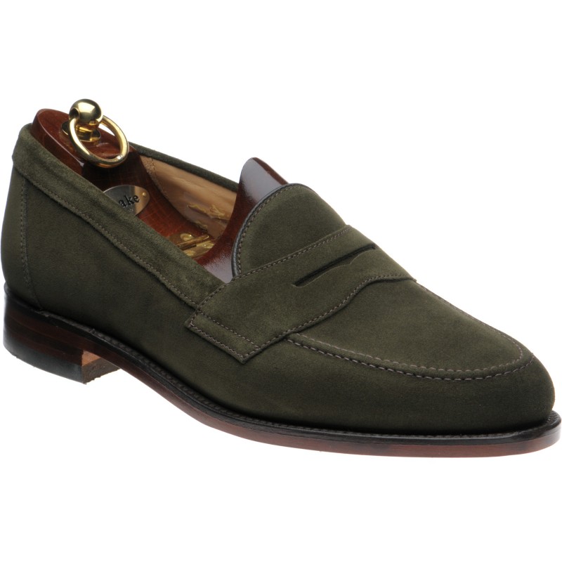 Loake shoes | Loake Professional | Eton in Green Suede at Herring Shoes